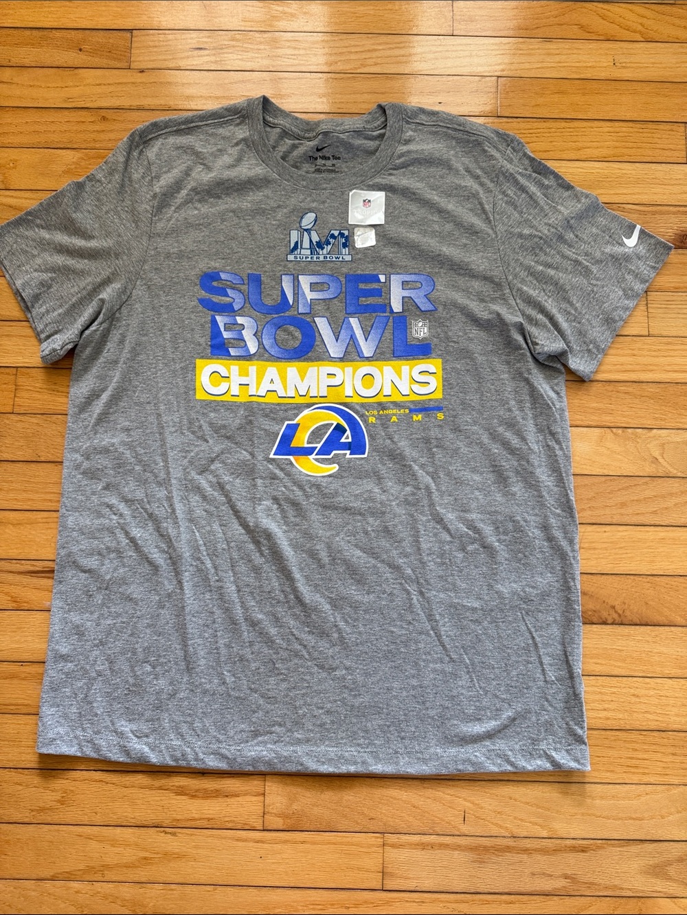 Nike Gray Super Bowl Champions Los Angeles Rams Tee NWT